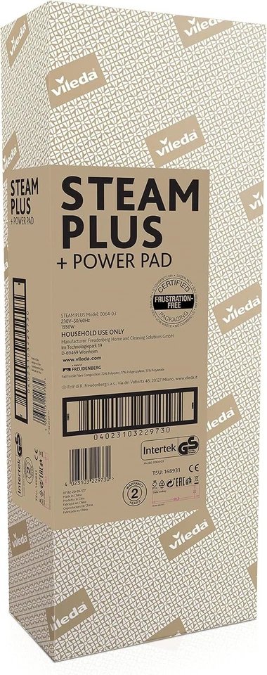 Vileda Steam Plus Dampfreiniger mit PowerPad, zusätzl. 2 Mikrofaser-Ersatzpads - Bild 3 von 4