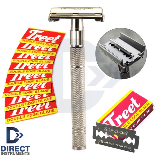 Professional Men Grooming Shaving Kits Double Edge Safety Razors Butterfly Open - Picture 5 of 21
