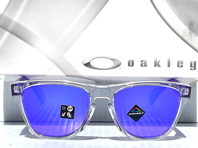 NEW Oakley FROGSKINS XXS Shiny Clear PRIZM Violet YOUTH Sunglass