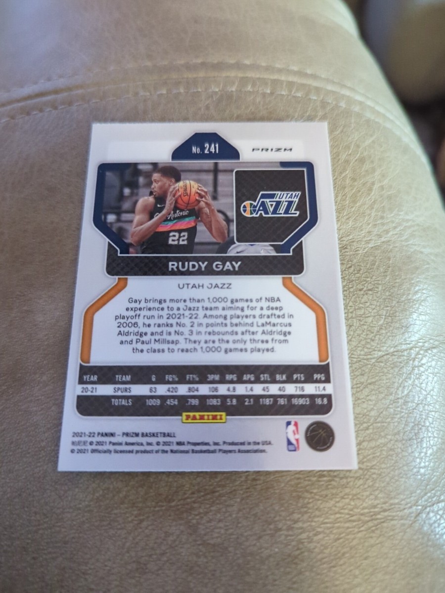2021-22 Panini Prizm Rudy Gay Red White Blue Prizm Utah Jazz #241