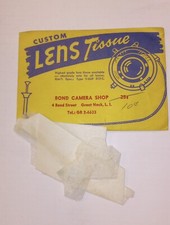 Vintage Camera Custom Lens Tissue - Bond Camera Shop Great Neck Long Island