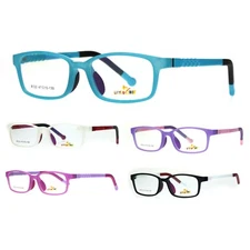 Girls Kid Size Indestructible Plastic Optical Quality Rectangle Eyeglasses Frame