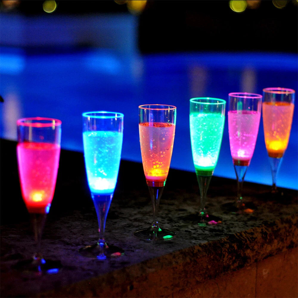 Light up champagne glasses deals