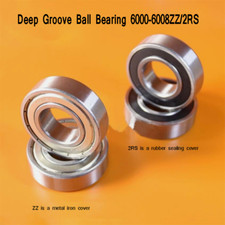Deep Groove Ball Bearing Rubber or Metal Seal 6000-6008 2RS/2ZZ