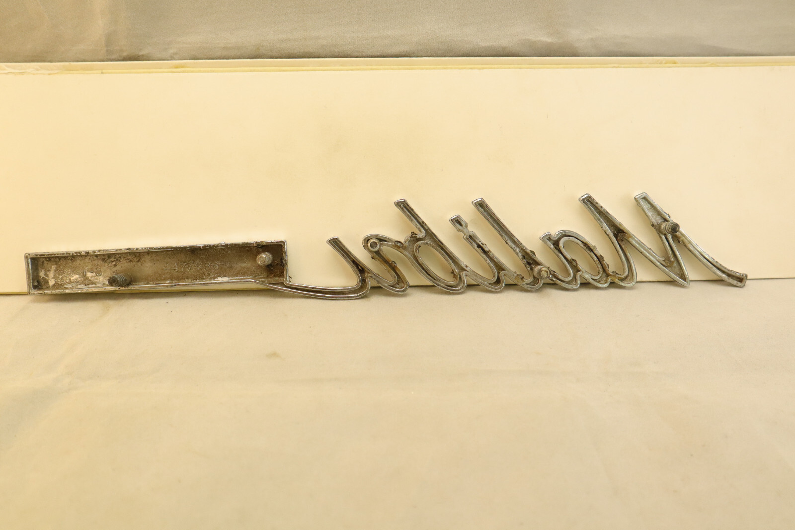 1964-1965 Chevrolet “Malibu Chevelle” Rear Quarter Panel Script Emblem ...