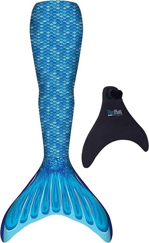 FIN FUN STARTER KIDS MERMAID TAIL & MONOFIN FOR SWIMMING *CHOOSE COLOR & SIZE - Picture 3 of 5