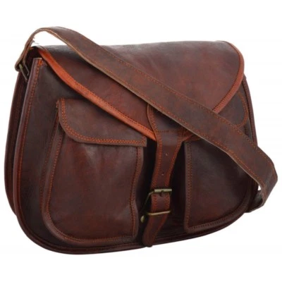Sac À Bandoulière En Cuir Rustique Vintage Pour Femmes Fait Main Hobo - Photo 1/4