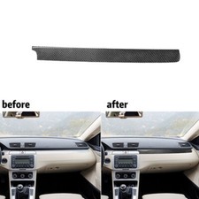 Cubierta de panel de tablero de instrumentos copiloto de fibra de carbono para Volkswagen Passat 2006-2011