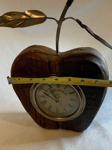 Tabletop Vintage Colonial Clock Co. Apple Kitchen Office Home Decor 3674 - Picture 11 of 12