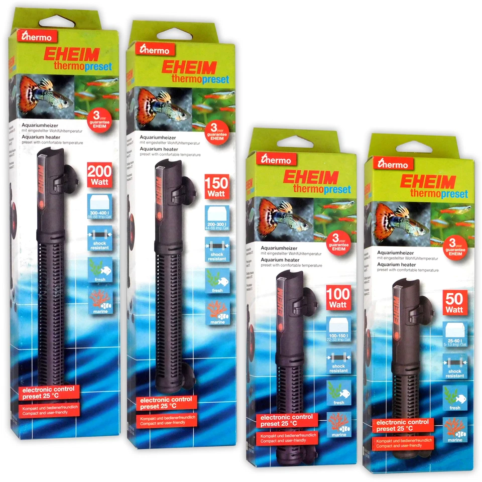 Eheim Thermopreset Heaters Preset to 25c Tropical Marine Aquarium Fish Tank - Image 1 of 1
