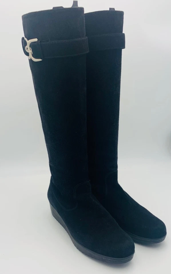 Botas negras de cuña de gamuza Stuart Weitzman - talla 9,5 Foto 2 de 4
