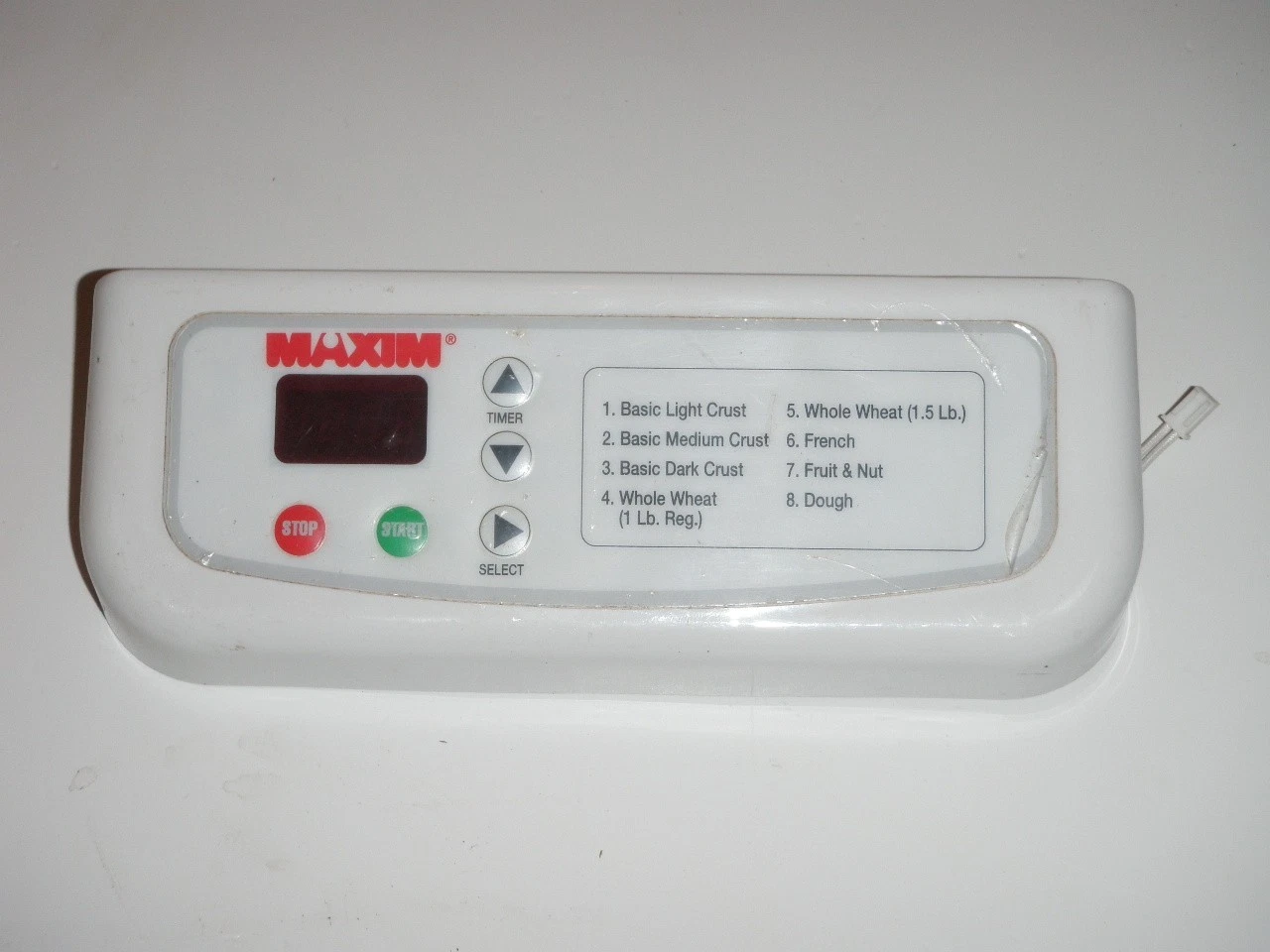Maxim bread machine Control Panel for Model BB-4