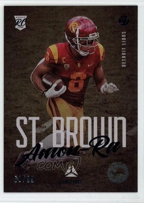 2021 Panini Luminance Rookie Blue /99 Amon-Ra St Brown #187 Rookie RC 18er