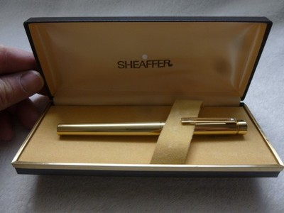 Sheaffer Targa vergoldeter Füllfederhalter (585) mit 14K Gold Feder im Etui