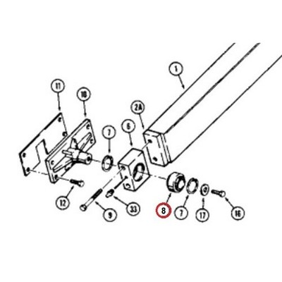D51018 Self Aligning Beam Assembly Bushing Fits Case 1150B 1150C