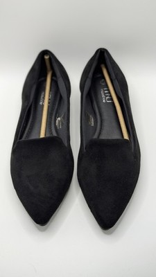 Womens Musshoe 7.5 Memory Foam Comfort Padded Loafer Flat Pointed Toe Shoes Blk
