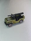 Vintage Wheels REDLINE U.S. Army Jeep Gunslinger Olive Green w/Cannon 1970