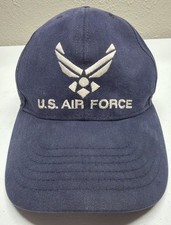 Adult US Air Force Navy Blue Embroidered Logo Hat Cap USA Made