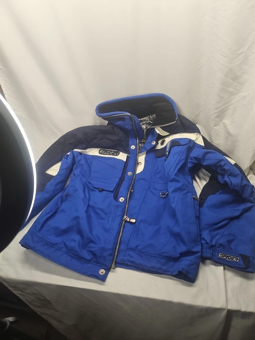 Vintage Spyder Blue Dermizax Convertible Ski Snow Jacket Men's Medium