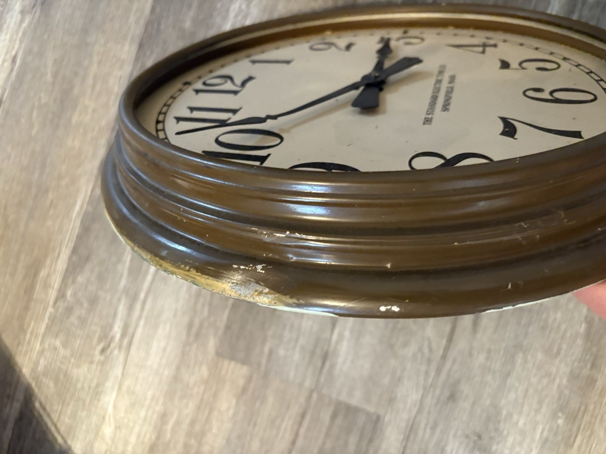 The Standard Electric Time Company Industrial Clock. Springfield