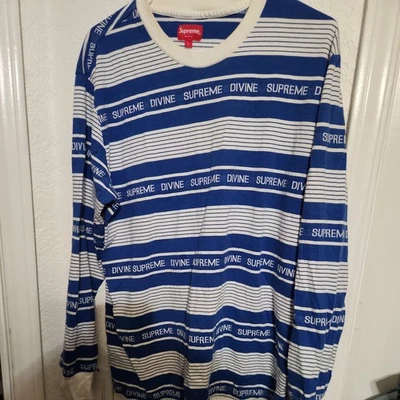 Supreme Long Sleeve Striped T-Shirts for Men for sale - eBay