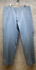 MASON'S 36x28.5 (54) EM'S Blue Dress Pants Stretch Cotton Flat Front Pockets
