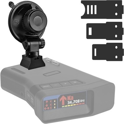 Universal Radar Detector Mount with Super Suction Cup 360° Swivel Vibration Free