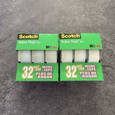 Scotch 3M Magic Tape | 6 Rolls of 397.6 Inches (2385'' Total)