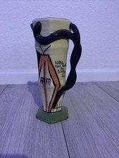 Tiger Trees Hand Painted Ewer Pitcher Vase Dorothy Ann Crown Devon England