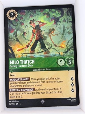 Milo Thatch - Getting His Hands Dirty 82/204 Wilds Unknown Lorcana NM/M