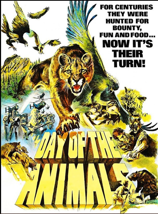 DAY OF THE ANIMALS 1977 16MM COLOUR SOUND CINE FILM FEATURE SCOPE W.  GIRDLER