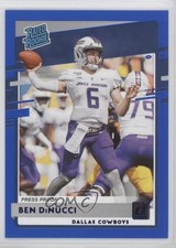 2020 Panini Donruss Rated Rookie Press Proof Blue Ben DiNucci #350 3d7