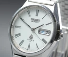 Vintage 1978 [Near MINT] Seiko Type II 4316-8000 36mm Silver Qz Mens Watch JAPAN