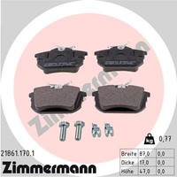 Zimmermann Bremsbelagsatz, Scheibenbremse 21861.170.1 FüR Mitsubishi Volvo