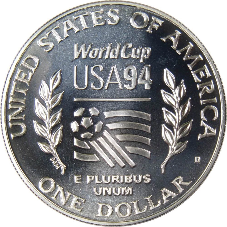 World Cup Commemorative Dollar 1994 D BU Uncirculated Silver $1 Coin - Image 2 of 2