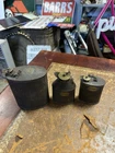 Antique X3  WW1 British Military Metal&brass Officers Caddies With Screw Lids