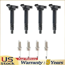 4X Ignition Coil & 4X Iridium Spark Plug For Toyota Camry RAV4 2.5L L4 UF507 US