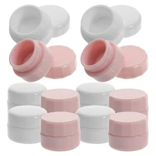 12 Pieces Travel Containers Sets PP Cream Jars Small Plastic Refillable Box C...