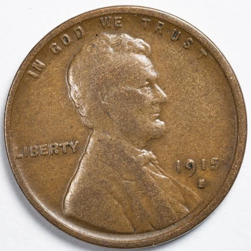 1915-S Lincoln Wheat Penny San Francisco Mint Fine (F)