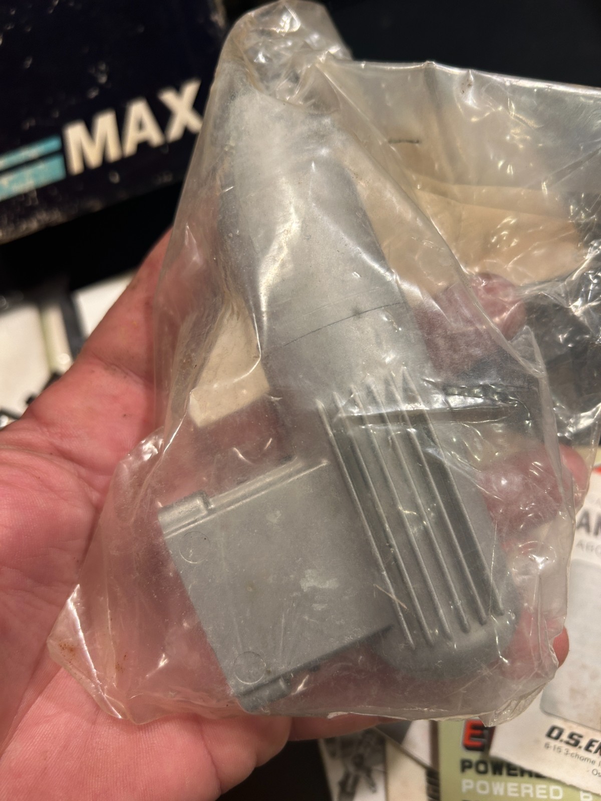 O.S. Max 40 RC airplane engine  box poor condition