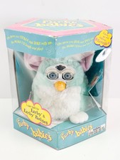 Vintage 1999 Tiger Furby Babies Blue White 70-940 complete w Box