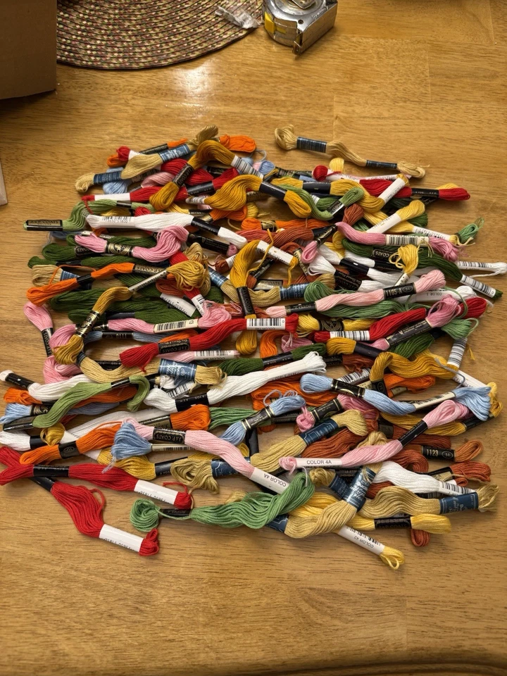 Large Mixed Lot  J&P Coats DMC Bucilla Embroidery Floss Multi Color 100 Skeins - Image 2 of 4