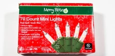 MERRY BRITE MINI CHRISTMAS LIGHTS 70 Count  # 347495 CLEAR BULB