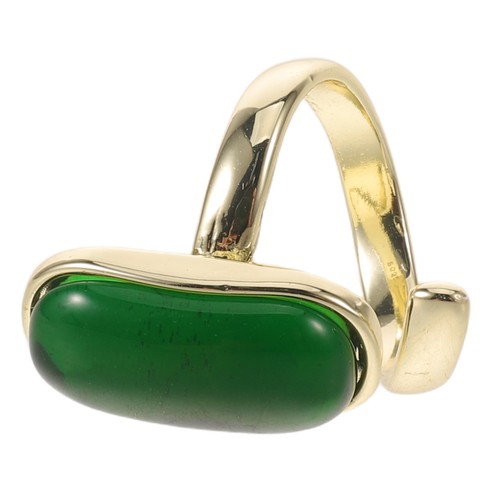 Wide Gold Stackable Rings Classic Green Copper Stackable Rings Durable Retro Style Ring Set for ...
