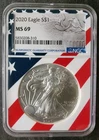 2020 $1 American Silver Eagle Dollar NGC MS69