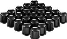 100 Pcs Universal Black Plastic Car Motor Tire Valve Stem Caps