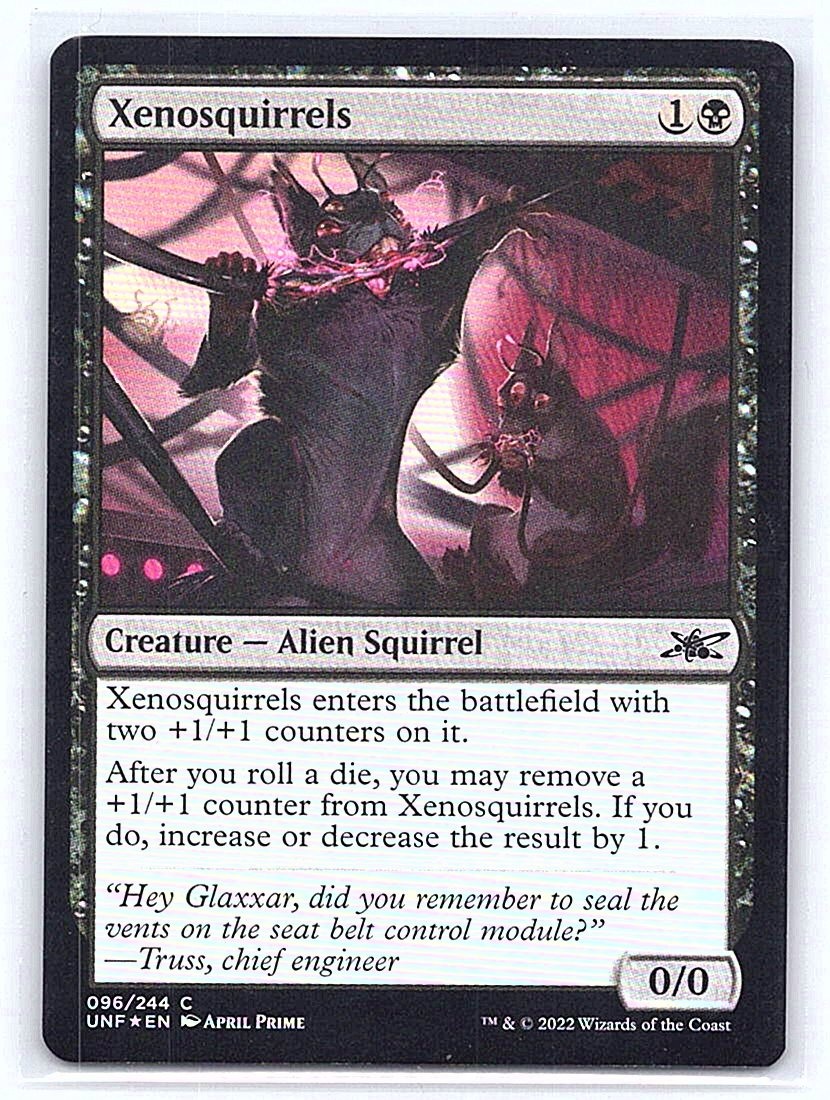 XENOSQUIRRELS 96 C UNFINITY FOIL MTG CARD