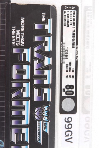 Starscream Sigillato MISB NUOVO AFA 1984 Vintage Hasbro G1 Transformers - Foto 7 di 7