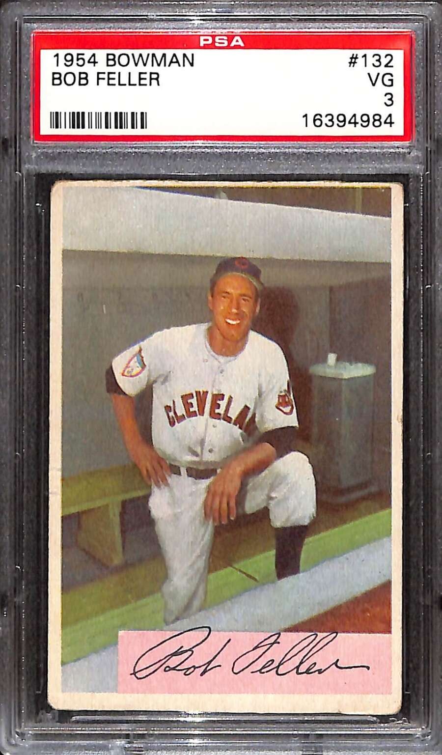 1954 Bowman #132 Bob Feller HOF  PSA 3 VG C101900