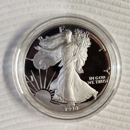 1990 American Eagle Proof Silver Coin 1 oz .999 San Francisco Mint